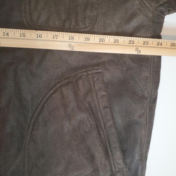 EUC Robert Comstock Expedition; Brown Leather Jacket w/ Tan Faux Fur Lining; XL - Picture 10 of 11